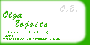 olga bojsits business card